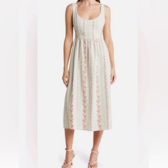 WeWoreWhat linen dress in gorgeous Victorian floral print. Wore once. - Picture 2 of 14